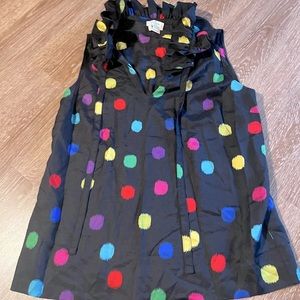 Kate Spade polka dot with ruffle neckline
